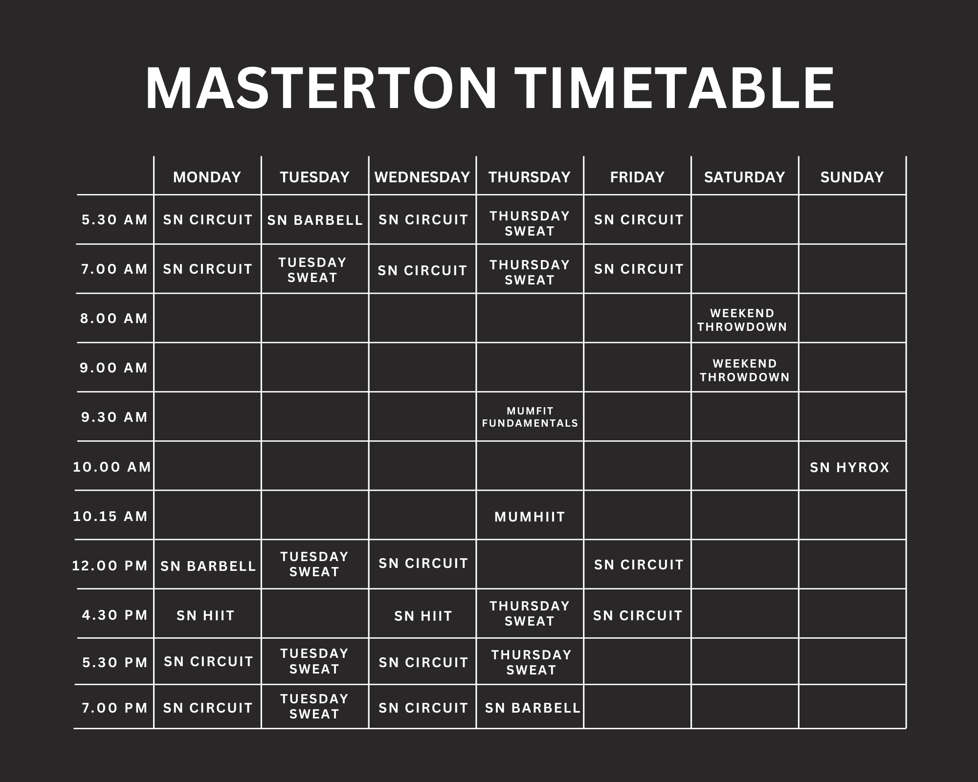 MASTERTON-3 SN Masterton Timetable